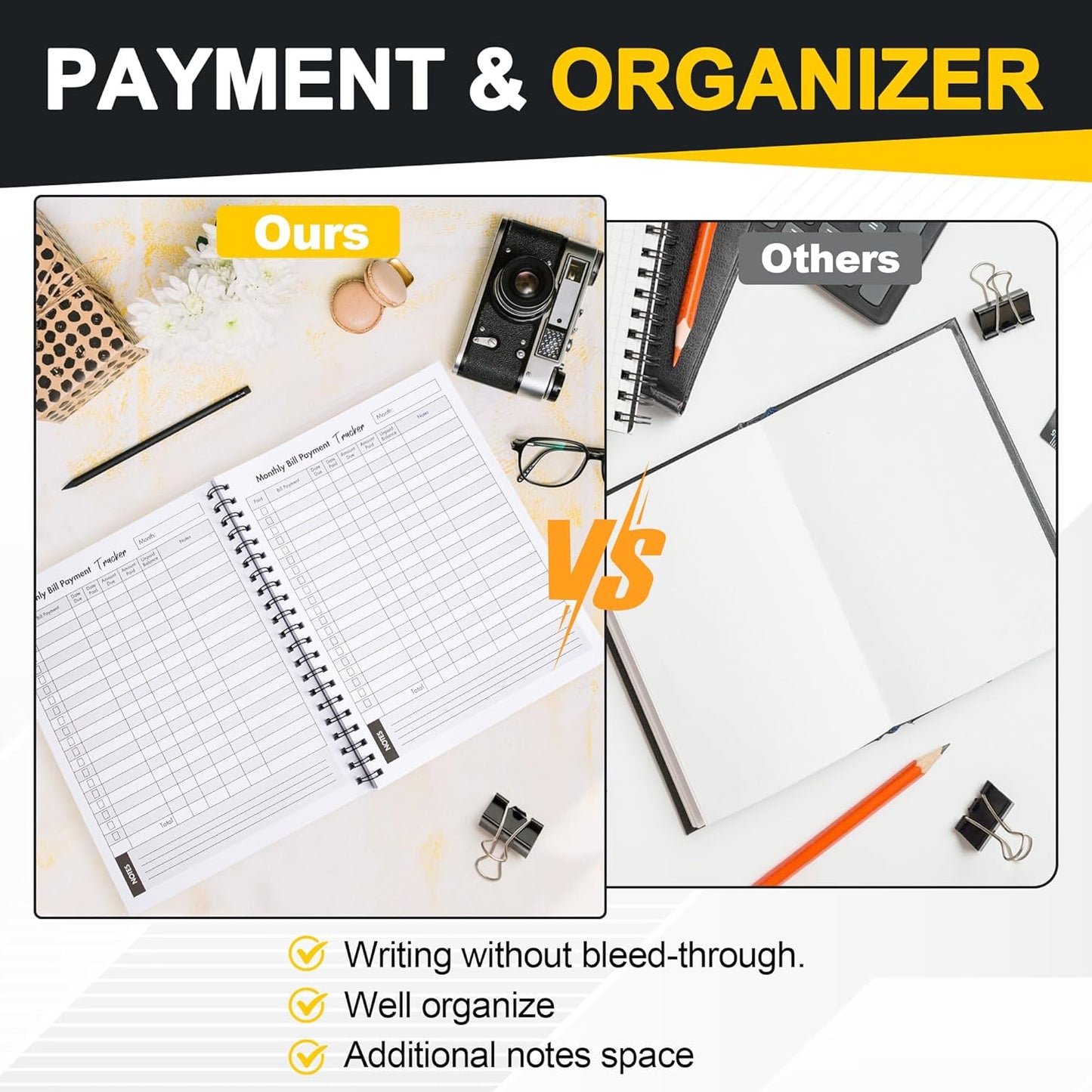 Bill Tracker Notebook: Monthly Bill Payment Checklist with Spiral Binding - 8.5" x 11" 132 + Pages